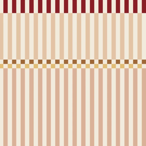 Tapeta Dekornik Stripes Happy Cherry Pink – różowe pasy z czerwonym i brązowym akcentem