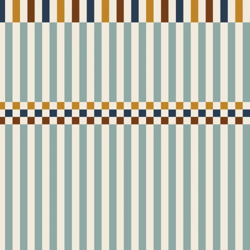 Dekornik Stripes Happy Green and 3 Colours – miętowe paski z trójkolorowym pasem