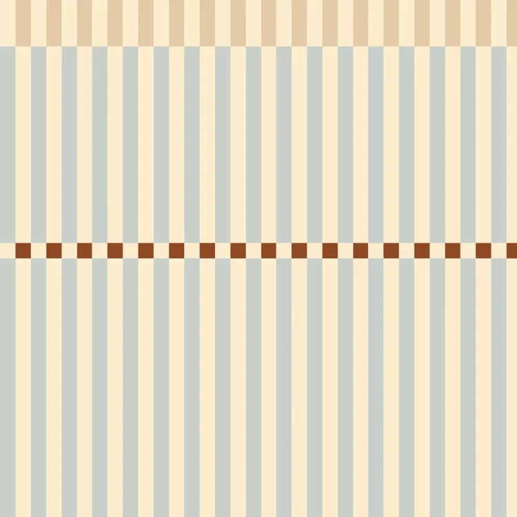 Wzór tapety Dekornik Stripes Nostalgia Beige Blue Vintage – delikatne pasy z ozdobnym detalem