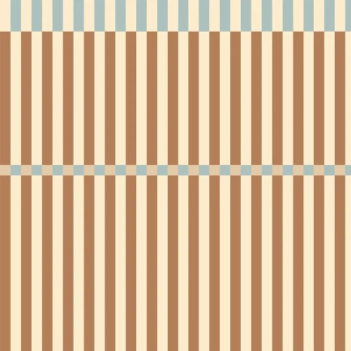 Tapeta Dekornik Nostalgia Brown Blue Vintage – wzór brązowo-niebieskich pasów