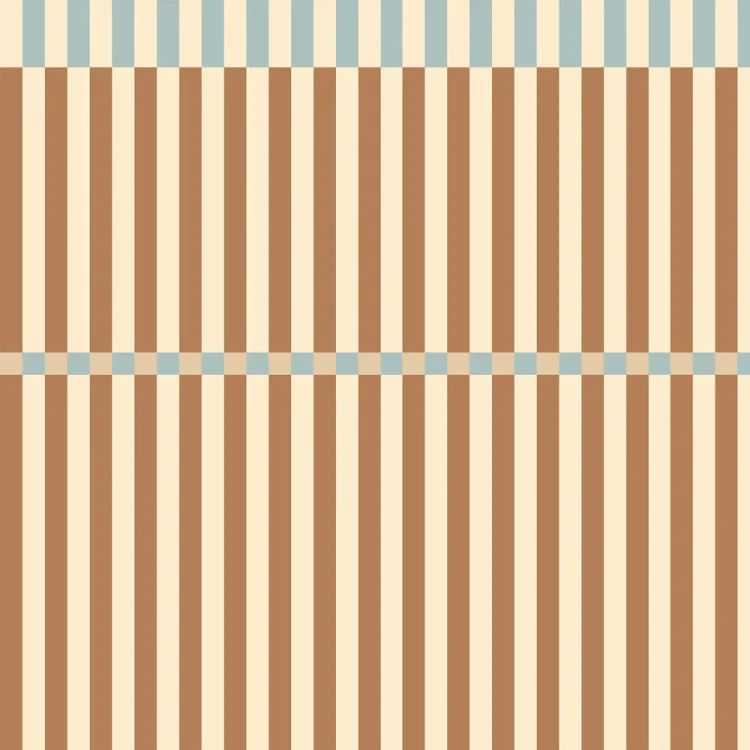Tapeta Dekornik Nostalgia Brown Blue Vintage – wzór brązowo-niebieskich pasów