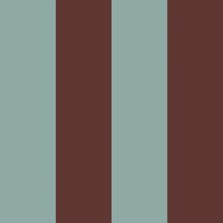 Dekornik Wide Stripes Classy Brown and Mint – szerokie brązowo-miętowe pasy