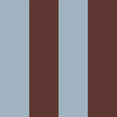 Dekornik Wide Stripes Classy Brown and Misty Blue – szerokie brązowo-błękitne pasy