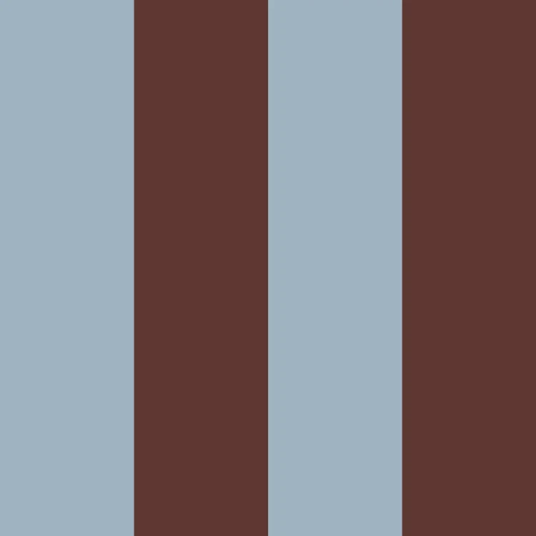 Dekornik Wide Stripes Classy Brown and Misty Blue – szerokie brązowo-błękitne pasy