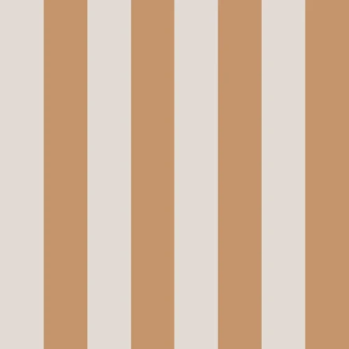 Tapeta Dekornik Portofino Stripes Caramelle – wzór szerokich szaro-karmelowych pasów