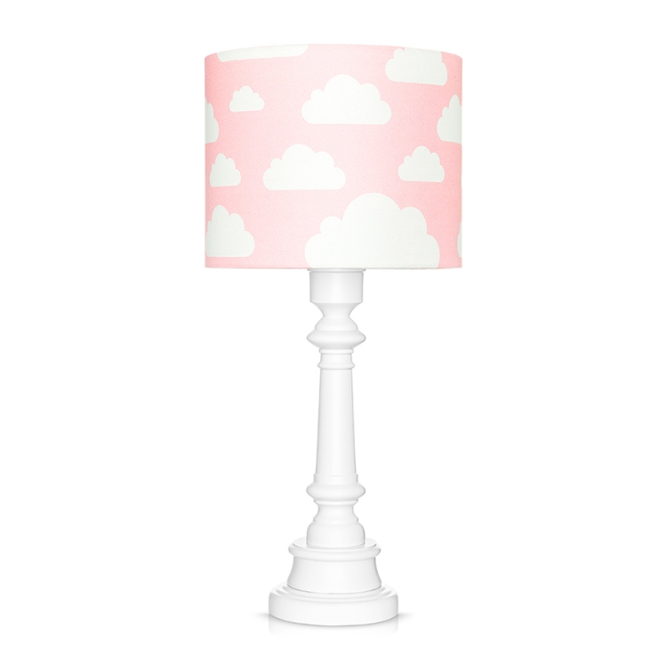 lampa dla dzieci różowa w chmurki do pokoju dziewczynki