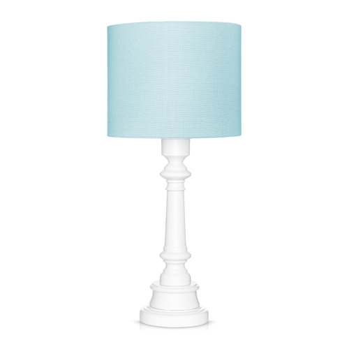 błękitna lampa stojąca