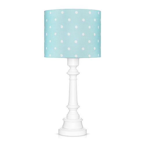 lampa dla dzieci miętowa w białe kropki