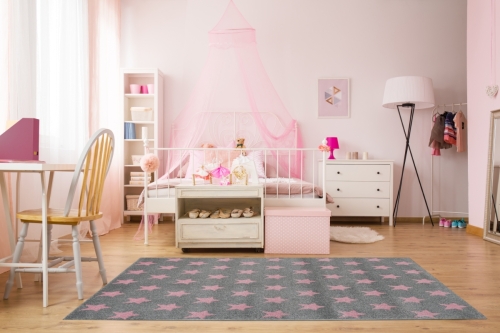 Kinderteppich Kids love Rugs DREAMSTAR silbergrau rosa 4