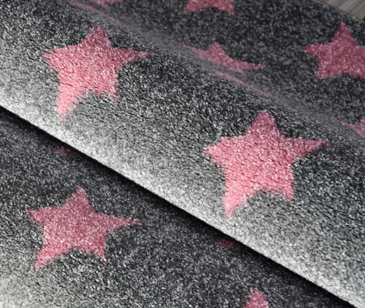 Kinderteppich Kids love Rugs DREAMSTAR silbergrau rosa 2