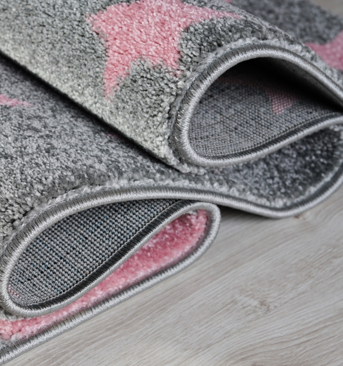 Kinderteppich Kids love Rugs DREAMSTAR silbergrau rosa 3