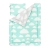 Pościel 100x135 Chmurki Mint & Grey