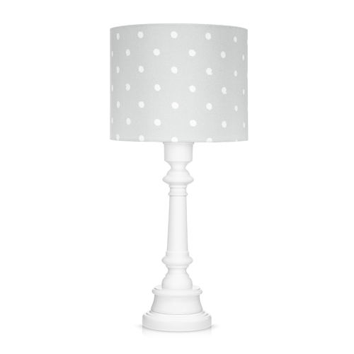 lampa dla dzieci szara w kropki