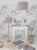 lampa sufitowa lniana szara boho