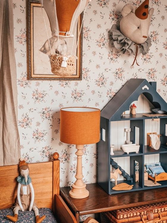 lampa musztardowa lniana