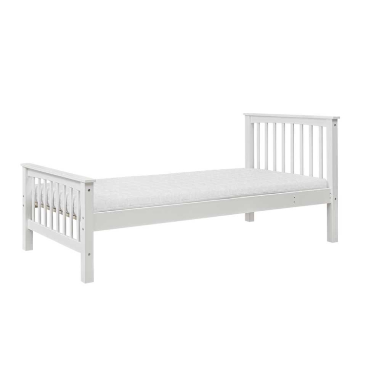 białe łóżko do pokoju nastolatka 90x200