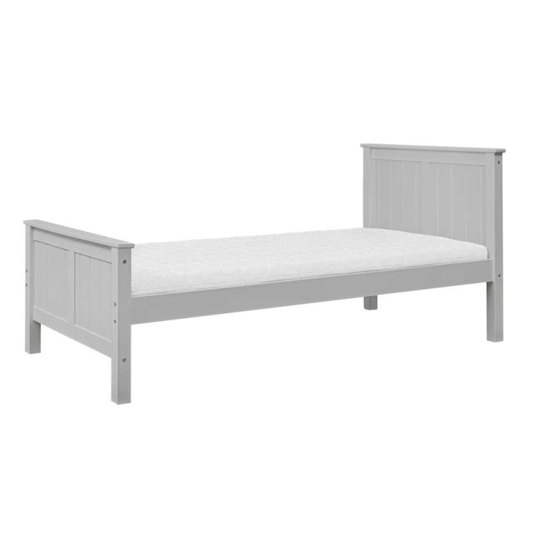 łóżko szare dla nastolatka 90x200 cm collet inmondo
