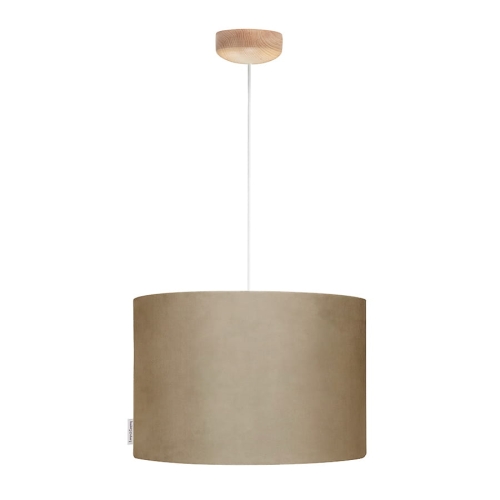 lampa sufitowa beżowa aksamitna