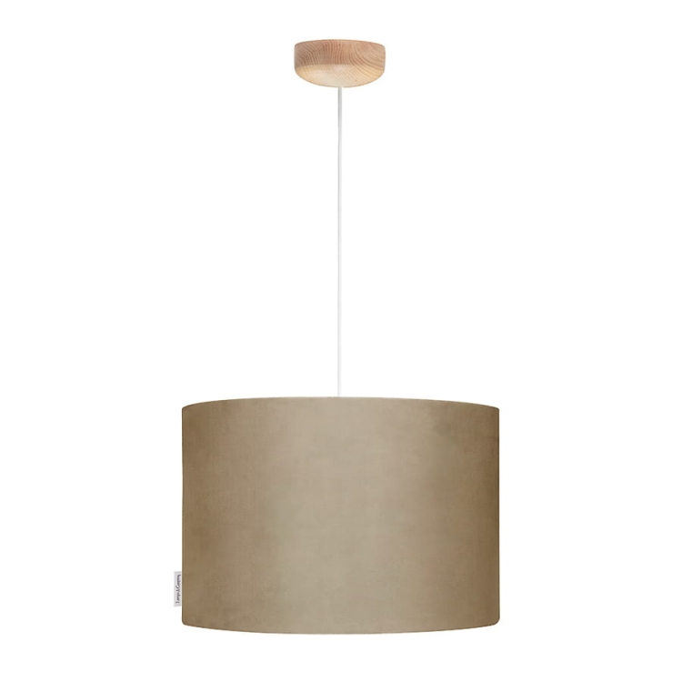 lampa sufitowa beżowa aksamitna