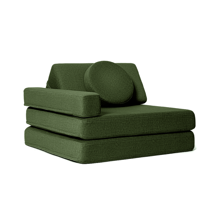 Shappy Ultra Plush Bottle Green Armchair Front.png