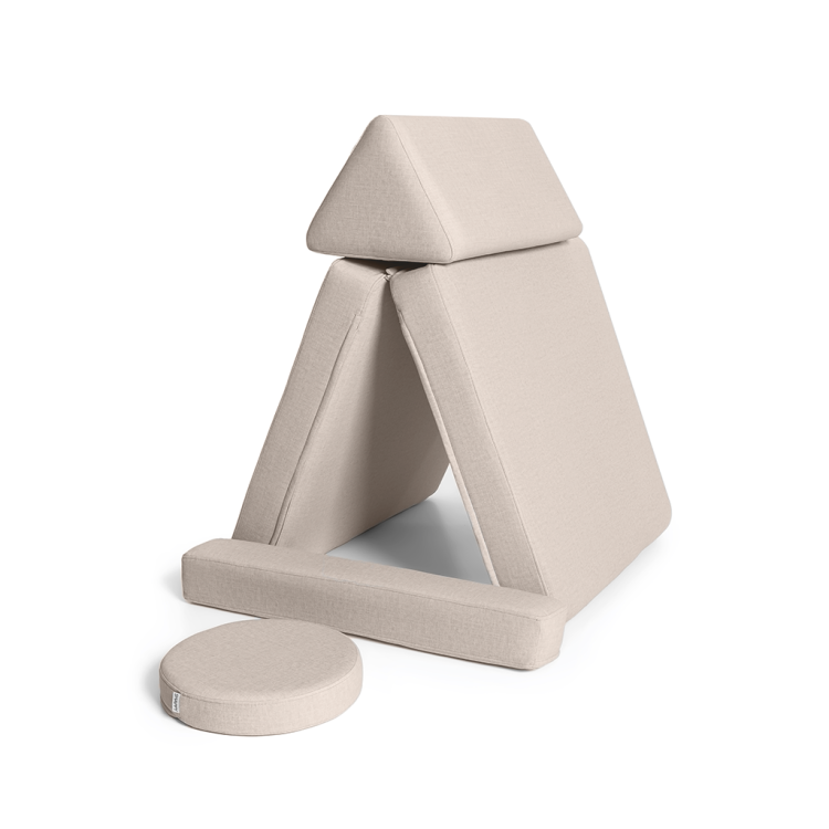 Shappy Ultra Plush Soft Beige Tipi Armchair.png