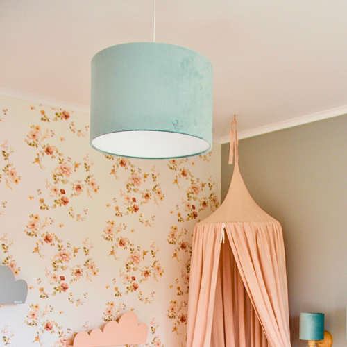 lampa wisząca miętowa aksamitna