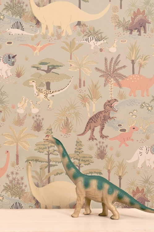 Tapeta Dla Dzieci Zieleń Dinozaury