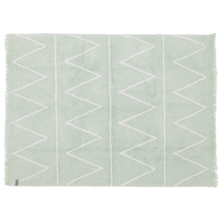 Dywan dziecięcy miętowy z delikatnym wzorem bawełniany Hippy Mint 120 x 160 cm Lorena Canals