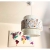lampa biała w musztardowe kwiaty
