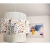 lampa biały rattan w kwiaty