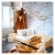 lampa rattanowa boho w rude kwiaty