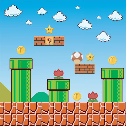 ścianka wspinaczkowa dla dzieci mario bross motyw gry