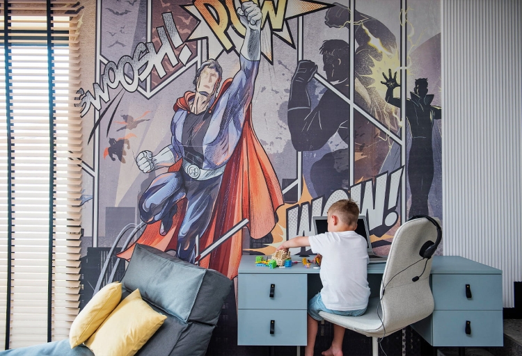 tapeta dla chłopca super bohaterowie super man