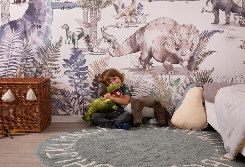 tapeta dla dziecka w dinozaury do pokoju chłopca