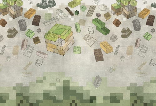 tapeta dla chłopca mine craft gra komputerowa zielone klocki