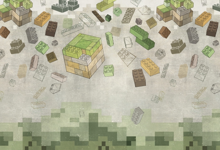 tapeta dla chłopca mine craft gra komputerowa zielone klocki