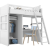 Łóżko na antresoli z szafą, biurkiem i drabinką SIMONE S3D