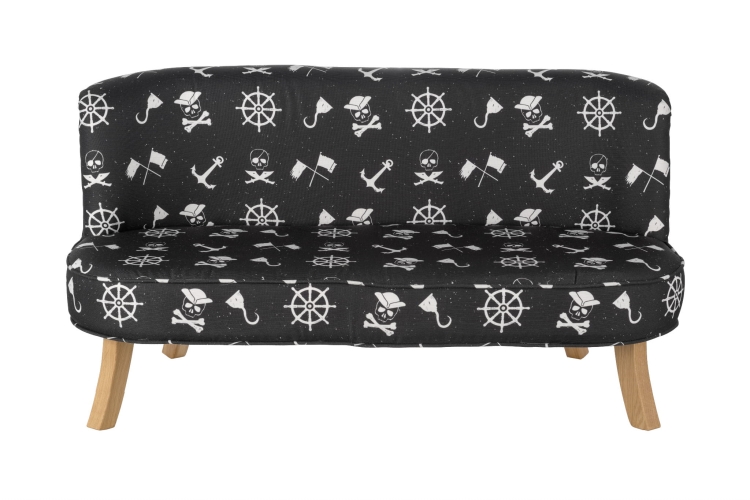 sofa czarna dla dzieci do pokoju