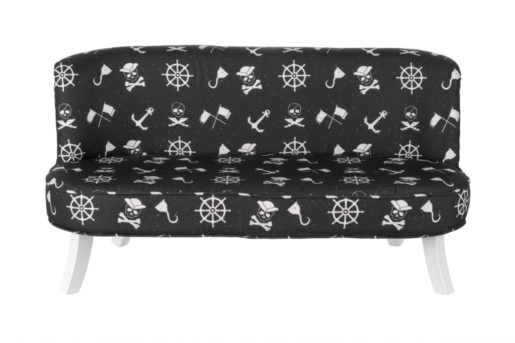 sofa czarna dla dzieci do pokoju