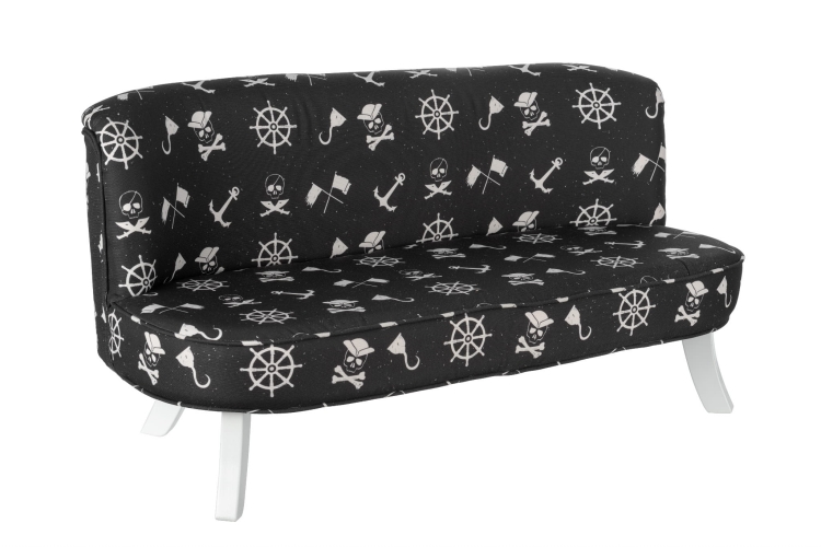 sofa czarna dla dzieci do pokoju