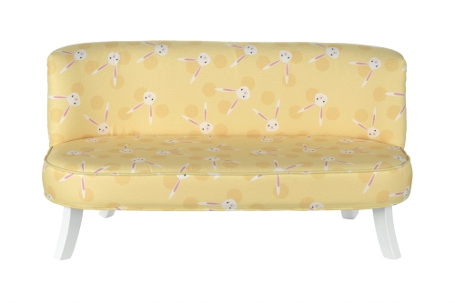 żółta sofa do pokoju dziecka