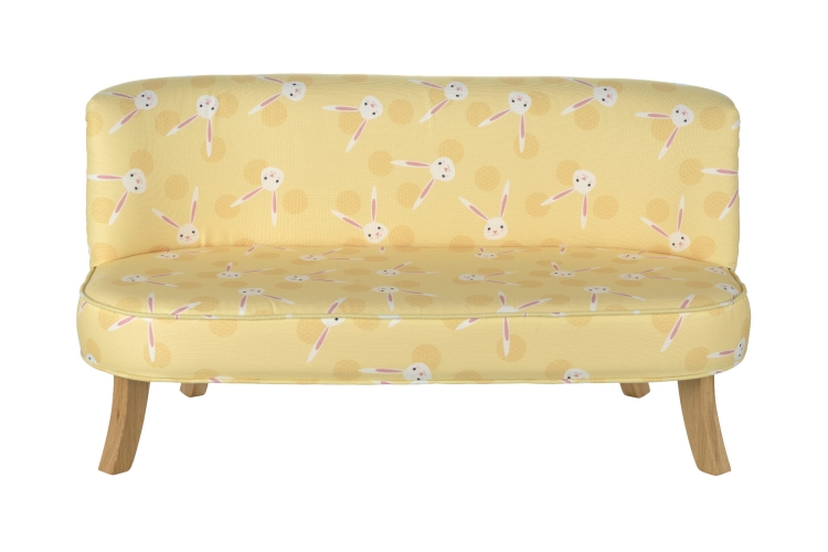 żółta sofa do pokoju dziecka