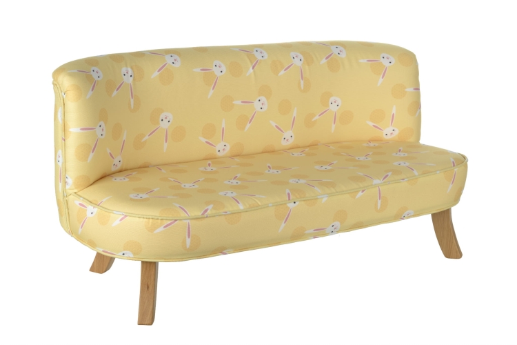 żółta sofa do pokoju dziecka