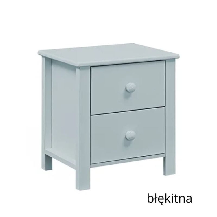niebieska szafka nocna dla nastolatka