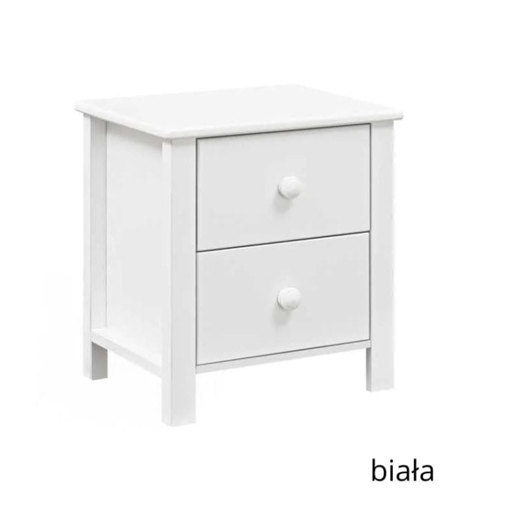 biała szafka nocna dla nastolatki