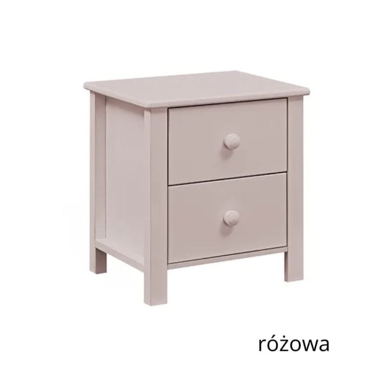 różowa szafka nocna dla nastolatki