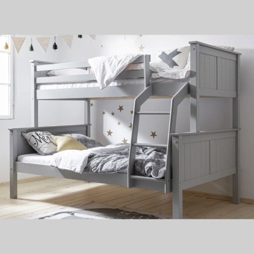 duże podwójne łóżko piętrowe 120 cm w stylu skandynawskim