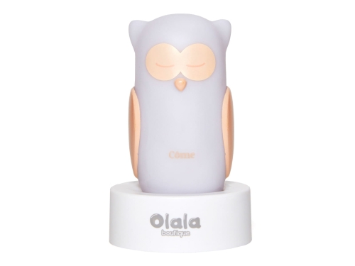 lampka nocna dla dzieci sowa biała led