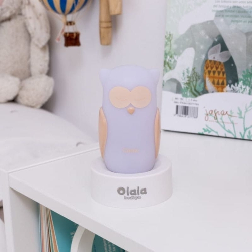lampka nocna dla dzieci sowa biała led
