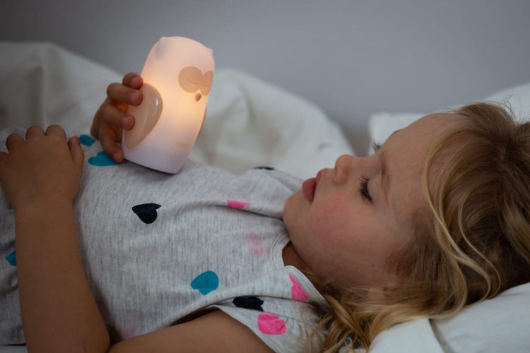 lampka nocna dla dzieci sówka ścieżka światła